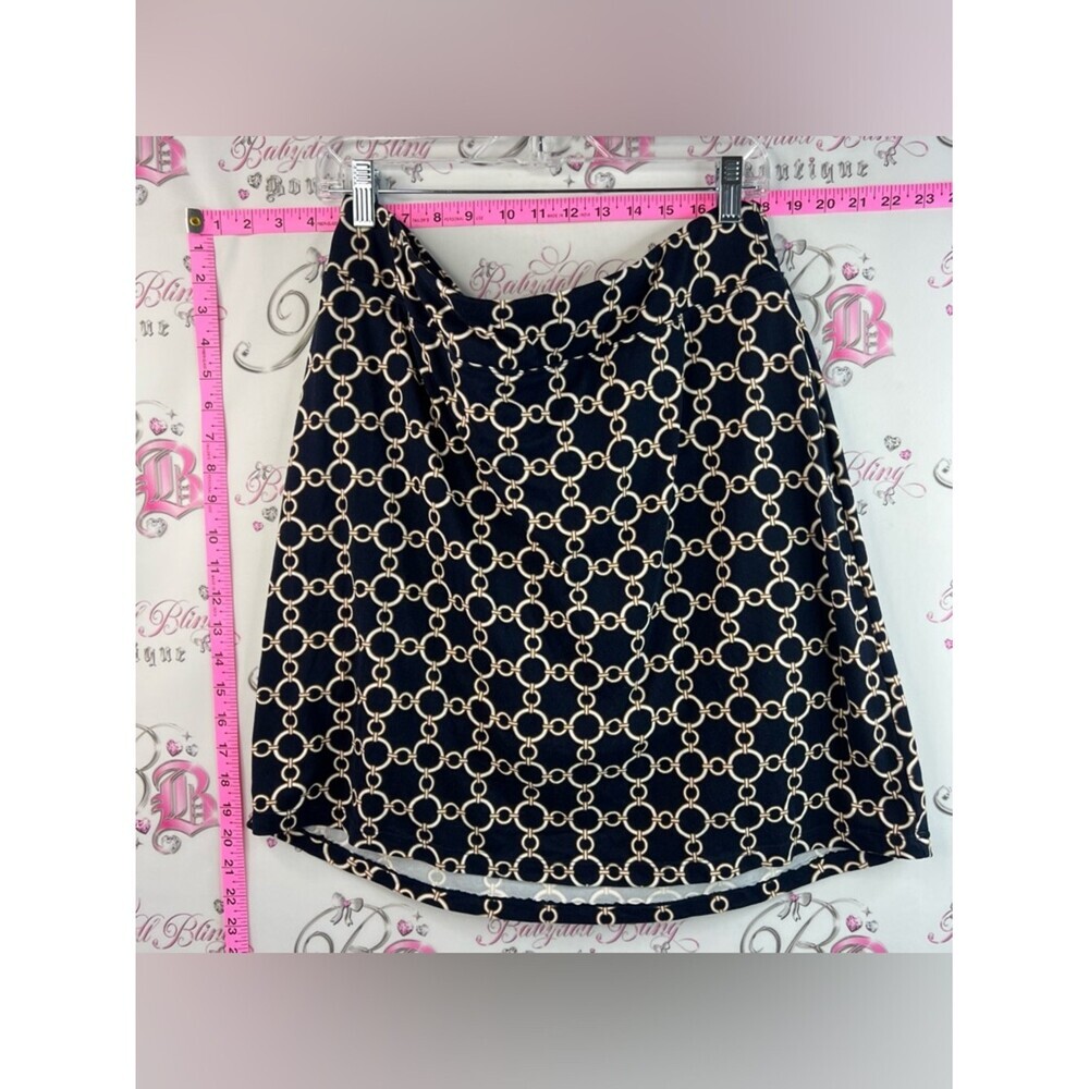 Seg’ments luxe skort skirt shorts underneath Navy Chain-Print Women's Skort